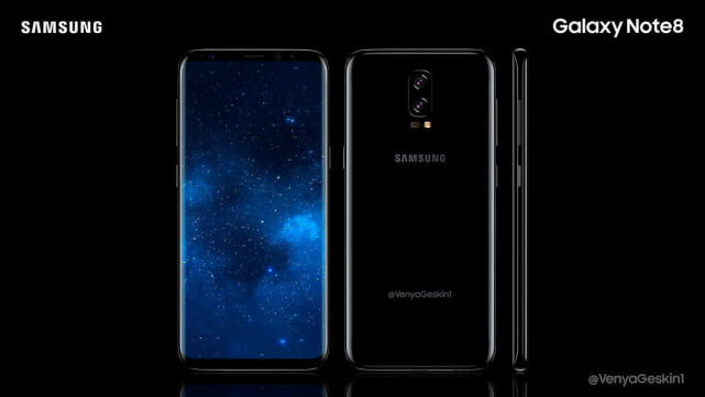 三星Note 8確認(rèn)配備全視曲面屏 搭載3倍光變雙攝