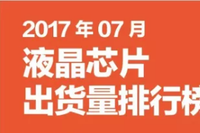 2017年07月液晶芯片出貨量排行榜