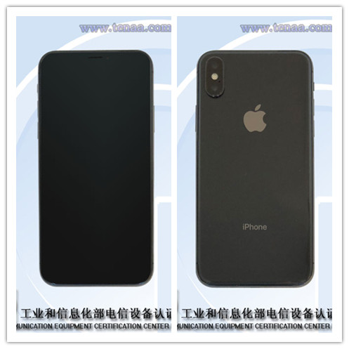 工信部披露蘋果iPhone X配置信息與真機(jī)圖像