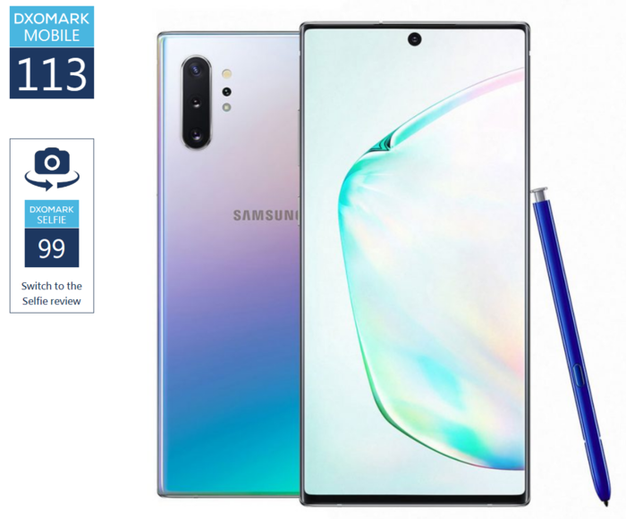 DxOMark排名更新，三星Note10+得分113全球第一