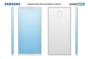 三星新“瀑布屏”設(shè)計曝光：屏幕彎曲接近90度